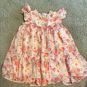 Christian Siriano Pink Floral Ruffle Dress for Girls